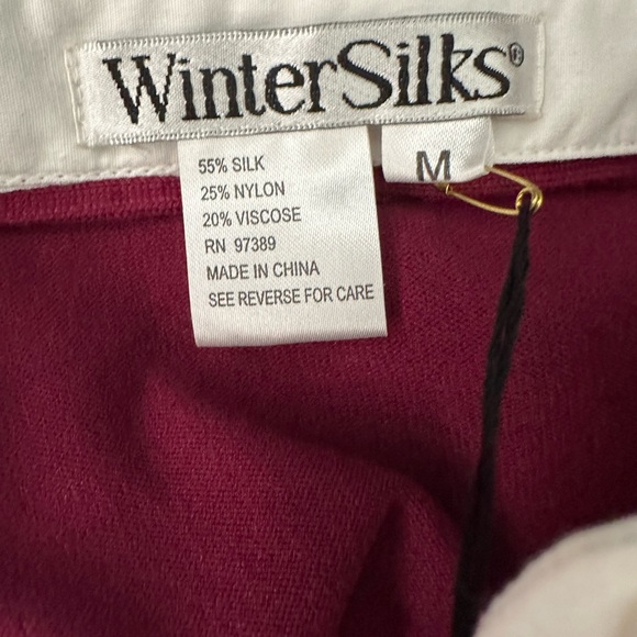 WinterSilks Cardigan Sweater With Faux Shirt Collar Size Medium Preppy Academia - Picture 10 of 13